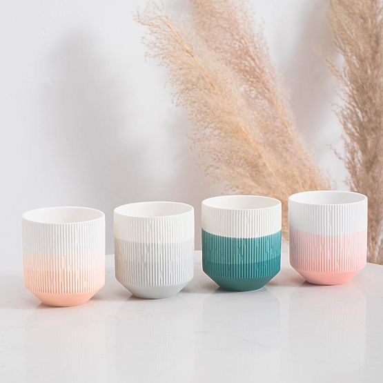 Flowerpot FINO powder pink modern style for interior ameliahome