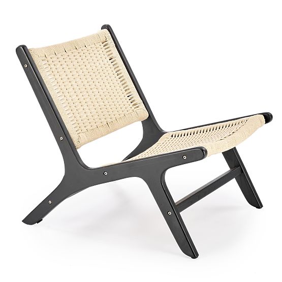 FODEN Relaxation Chair, Black/Natural (1p=1pc)