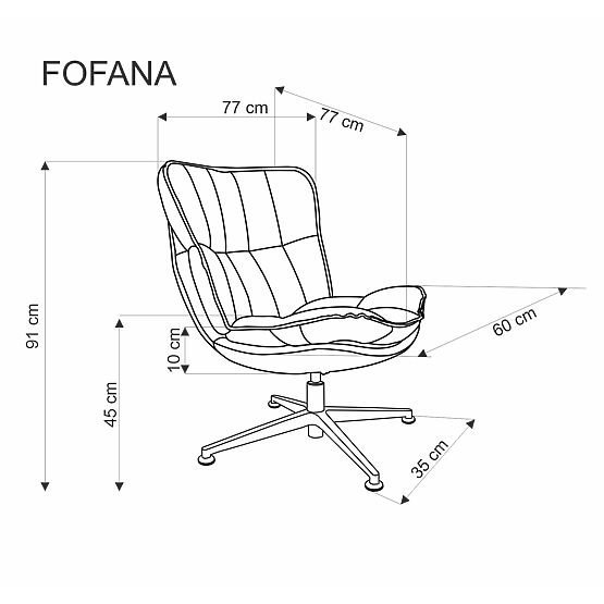 FOFANA Cream Relaxation Armchair (1p=1pc)