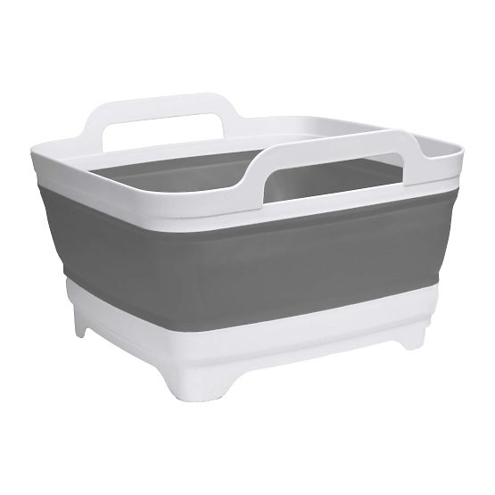 Foldable Bowl with Drain White-Grey BRIDA
