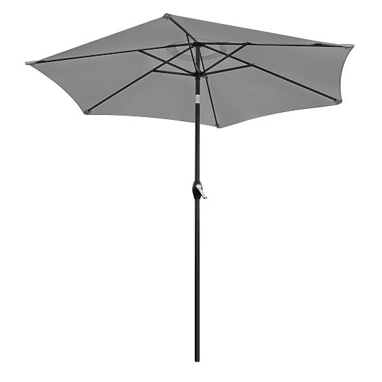 Foldable Garden Balcony Umbrella Adjustable 210 cm Grey