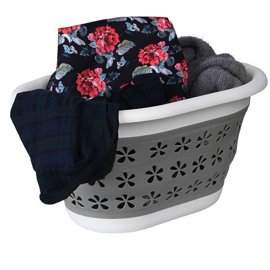 Foldable Oval Bowl 50 x 37 cm White-Grey OVAL COMPACT 25L