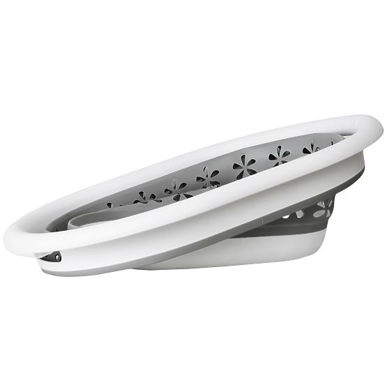 Foldable Oval Bowl 50 x 37 cm White-Grey OVAL COMPACT 25L