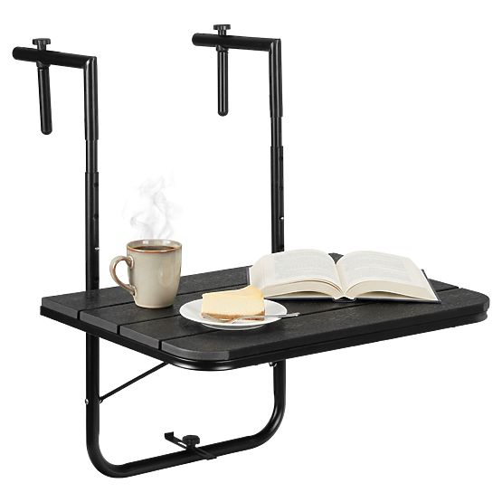 Folding Balcony Table ARETTO Black