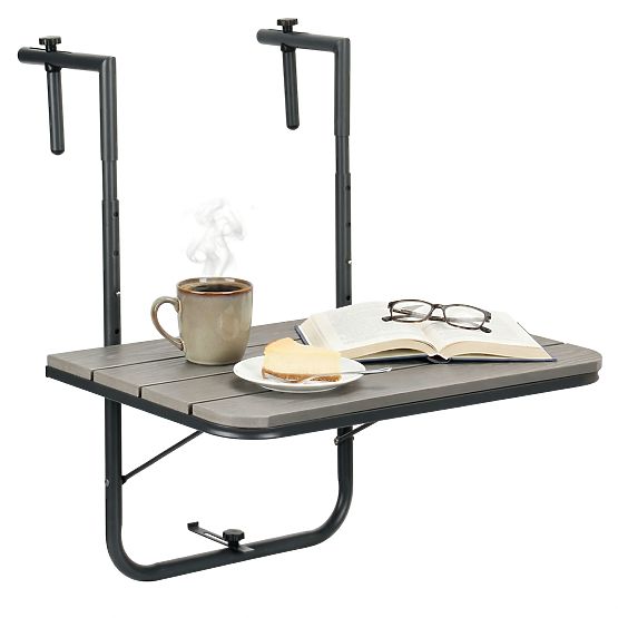 Folding Balcony Table ARETTO Gray