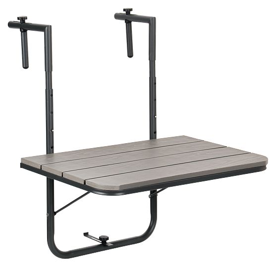 Folding Balcony Table ARETTO Gray