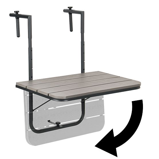 Folding Balcony Table ARETTO Gray