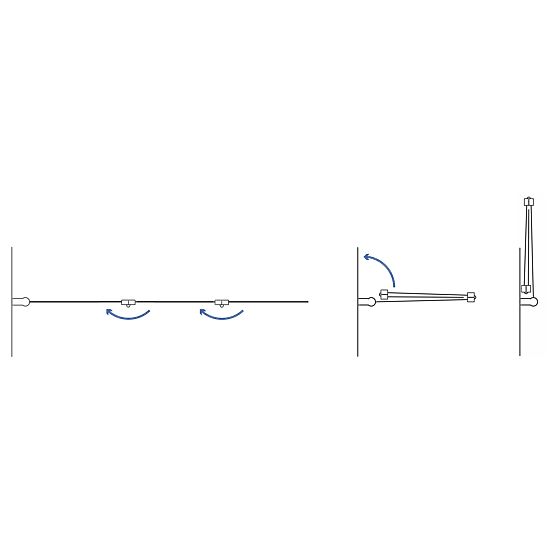 Folding Bathtub Screen Rea Agat-3 120 GOLDEN BRUSHED