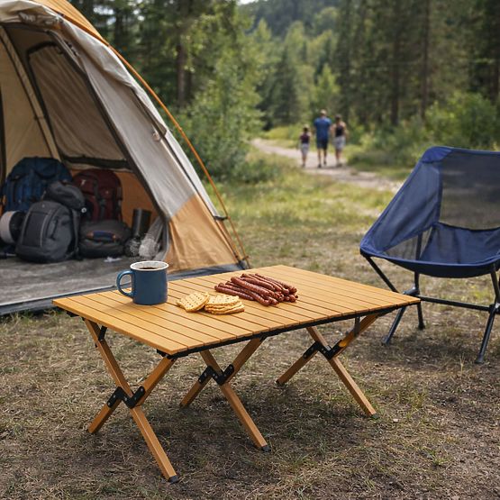 Folding Camping Table 120x60 cm with Bag MultiGarden