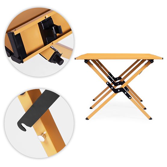 Folding Camping Table 120x60 cm with Bag MultiGarden