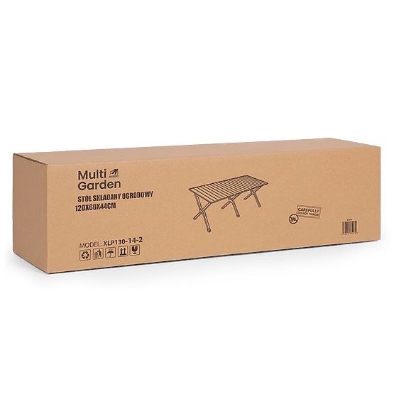 Folding Camping Table 120x60 cm with Bag MultiGarden