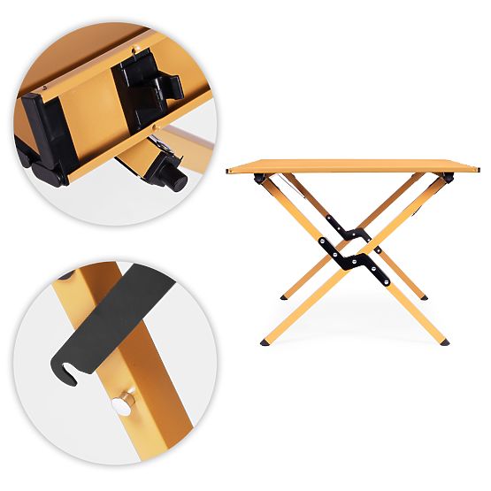Folding Camping Table 90x60 cm with Bag MultiGarden