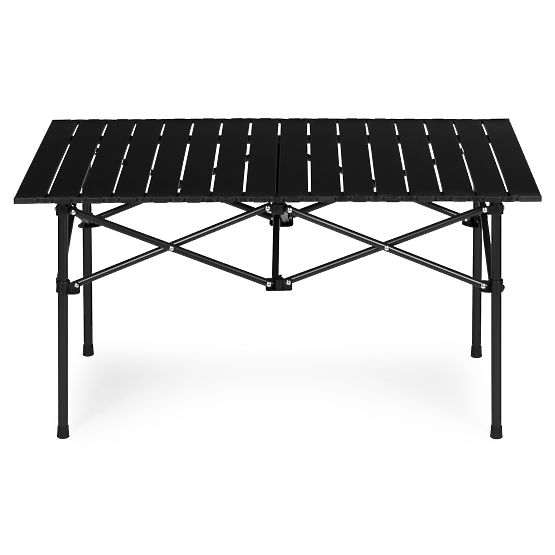 Folding Camping Table 95x55 cm with Bag Black MultiGarden