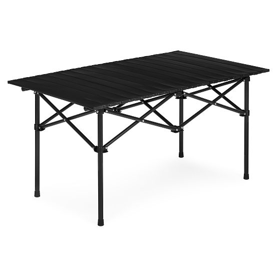 Folding Camping Table 95x55 cm with Bag Black MultiGarden
