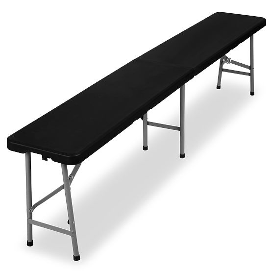 Folding Catering Bench 180 cm Black