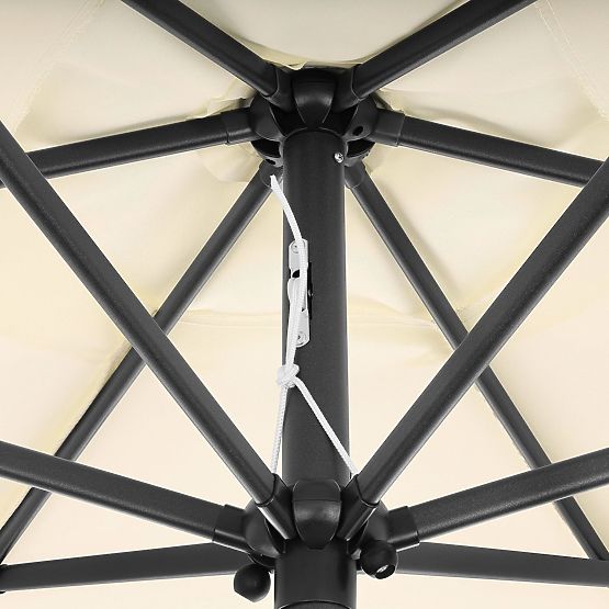Folding Garden Balcony Umbrella Adjustable 210 cm Beige