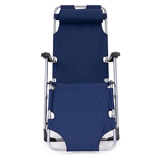 Folding Garden Beach Chair 2-in-1 Lounger