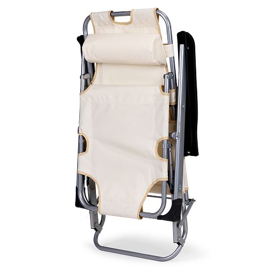 Folding Garden Beach Chair Lounger 2-in-1