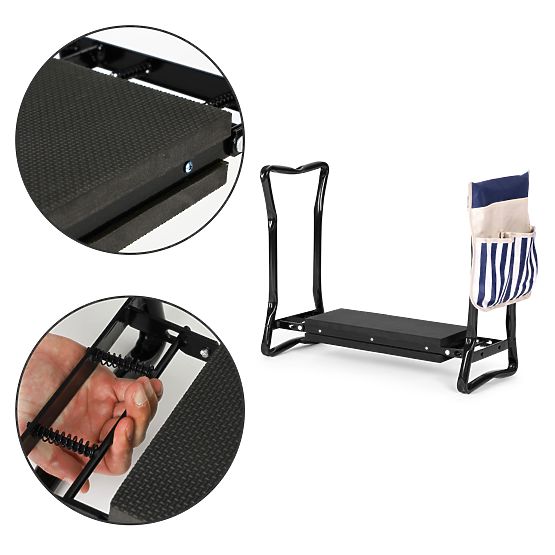 Folding Kneeler - Garden Stool 2-in-1 - Blue