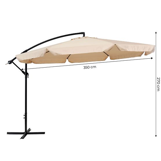 Folding parasol for the terrace - beige