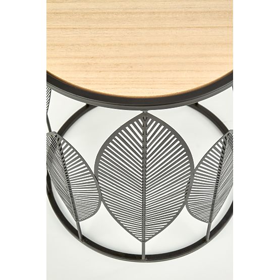 FOLLA set of 2 benches black / natural (1p=1pc)