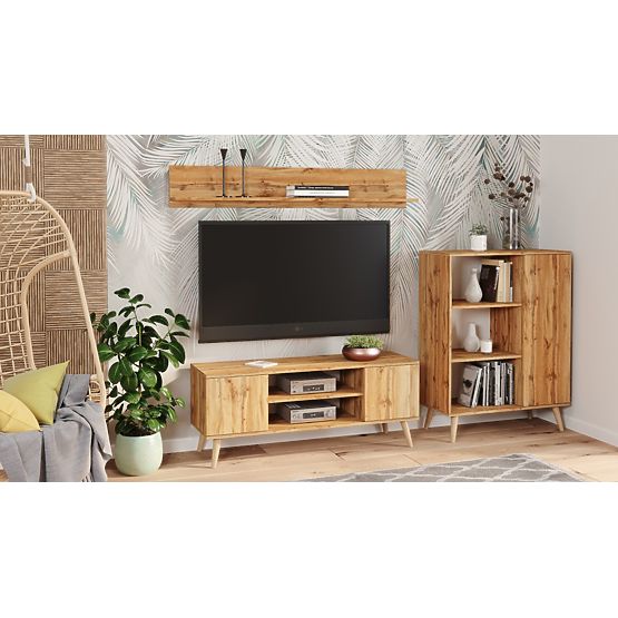 Fondi Wardrobe Golden Oak Craft, Scandinavian