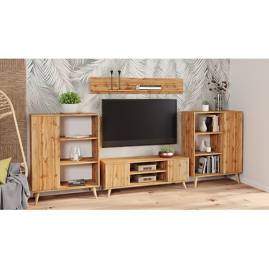 Fondi Wardrobe Golden Oak Craft, Scandinavian