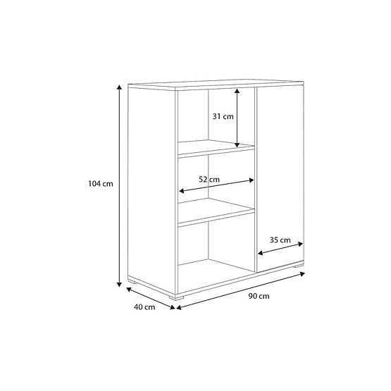 Fondi White Cabinet, Scandinavian