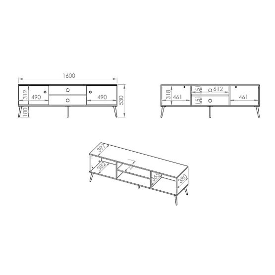 Forest TV table - green