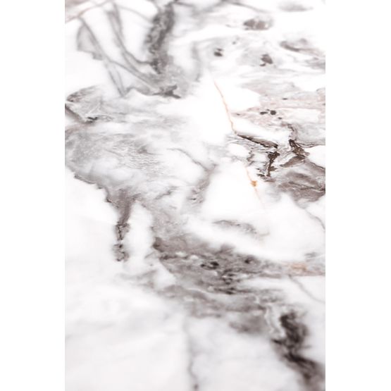 FORMOSA set of 2 benches, white marble / black (2pcs=1set)