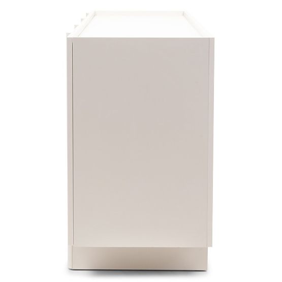 Four-Door Moss Sideboard in Cashmere, Rounded