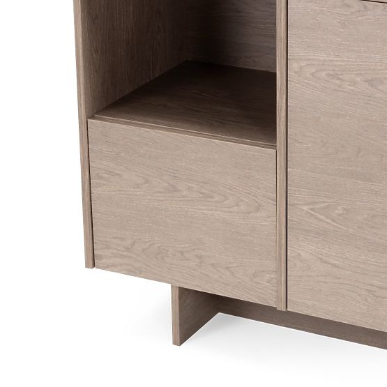 Four-Door Sideboard Kanso, Pearl Oak