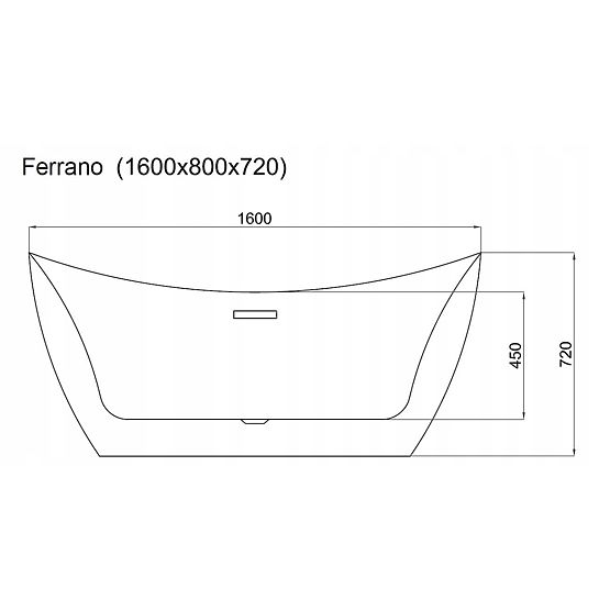 Freestanding Bathtub Rea Ferrano 160