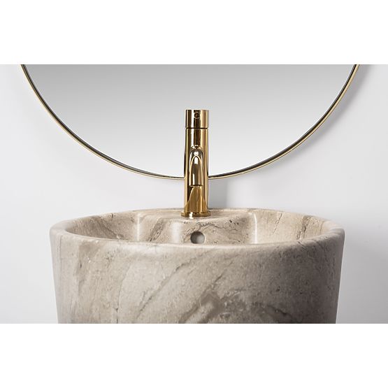 Freestanding Ceramic Washbasin Blanka Natural Matt Marble