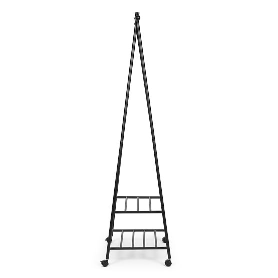 Freestanding Coat Rack with 2 Shelves for Clothes and Shoes ModernHome