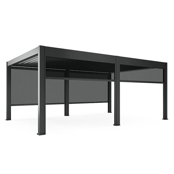 Freestanding Garden Pergola Lumera, Aluminum, 4x6 m, Bioclimatic, LED Lighting, Electric