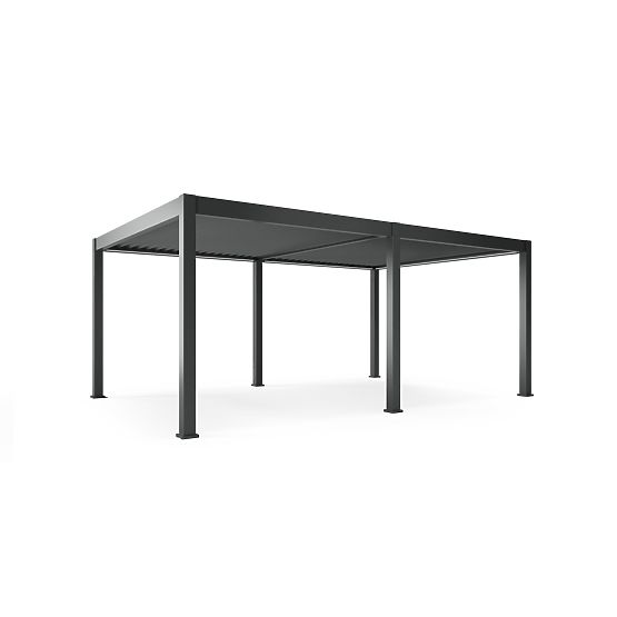 Freestanding Garden Pergola Lumera, Aluminum, 4x6 m, Bioclimatic, LED Lighting, Electric