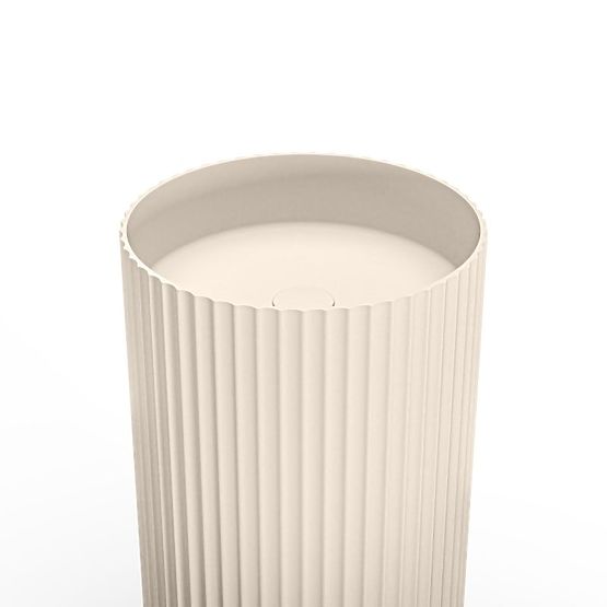 Freestanding Washbasin Ciriola, Composite, 45x90 cm, Beige-Gray, Taupe, Grooved