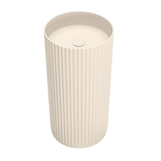 Freestanding Washbasin Ciriola, Composite, 45x90 cm, Beige-Gray, Taupe, Grooved