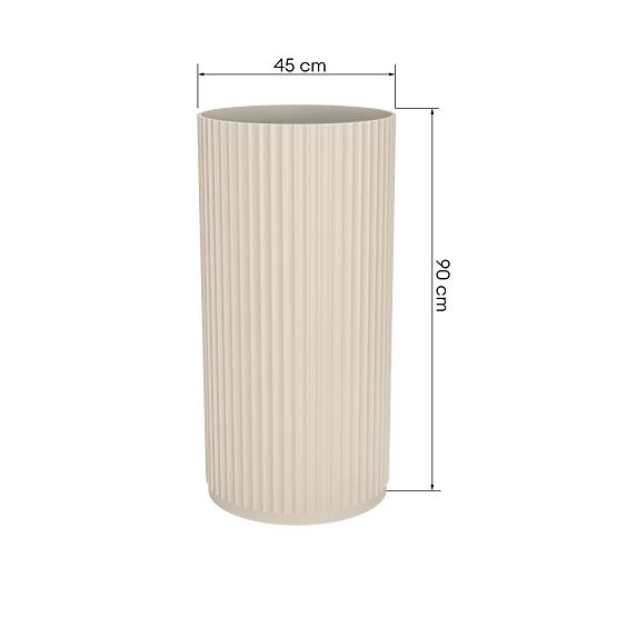 Freestanding Washbasin Ciriola, Composite, 45x90 cm, Beige-Gray, Taupe, Grooved