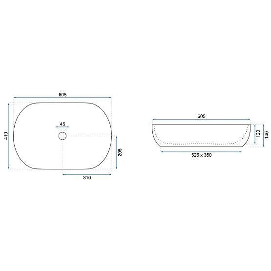 Furniture Washbasin Rea CLEO 61 BEIGE MATT