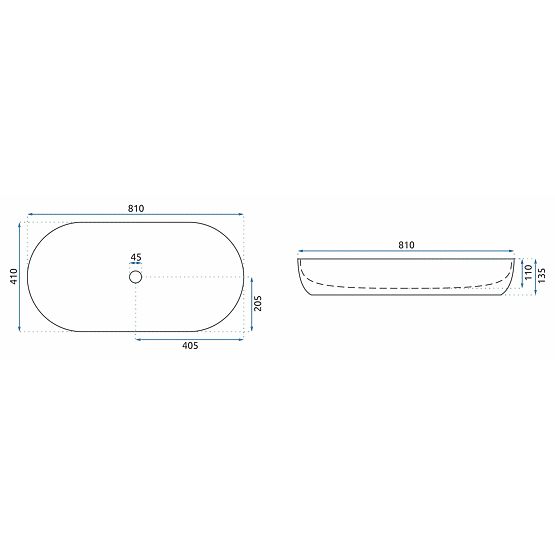 Furniture Washbasin REA CLEO 81 Marmo Shiny