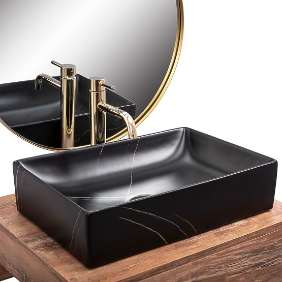 Furniture Washbasin REA Inga Black Marble Matte