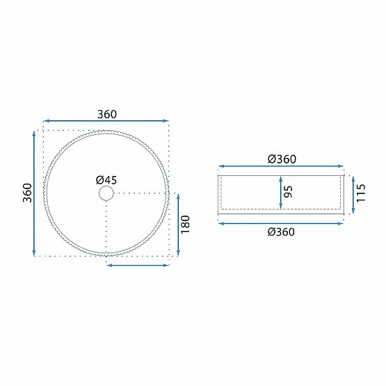 Furniture Washbasin Rea Ingrid 36 Transparent