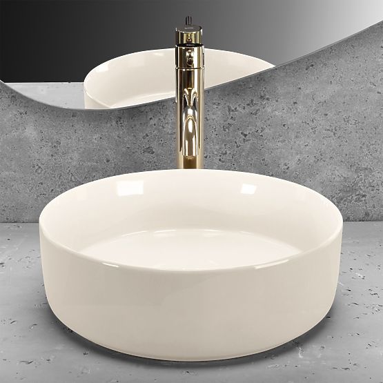 Furniture Washbasin Rea SAMI ECRU SHINY