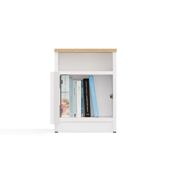 GALAX 30/1D Nightstand WHITE-ARTISAN