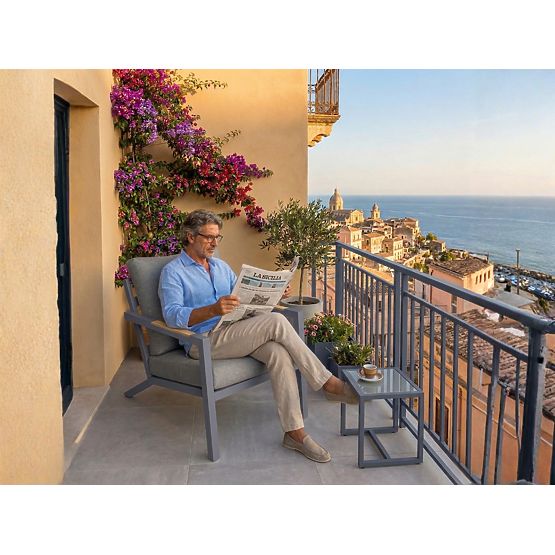 Garden Aluminum Chair MISTERIOSO Comfortable Seat