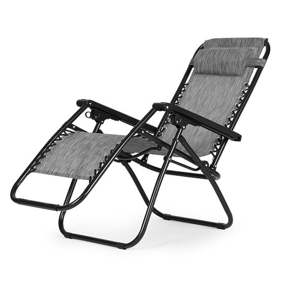 Garden Beach Chair with Adjustable Backrest ZERO GRAVITY ModernHome - Gray