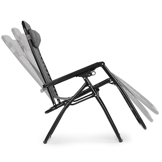 Garden Beach Chair with Adjustable Backrest ZERO GRAVITY ModernHome - Gray