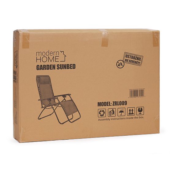 Garden Beach Chair with Adjustable Backrest ZERO GRAVITY ModernHome - Gray